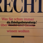 Arbeitszeitverordnungshinweis